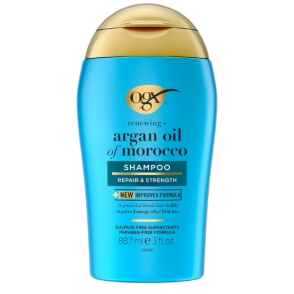 🌈4/$20 NEW OGX Renewing Argan Oil of Morocco Repairing Shampoo Deluxe Travel Sz - Picture 1 of 5